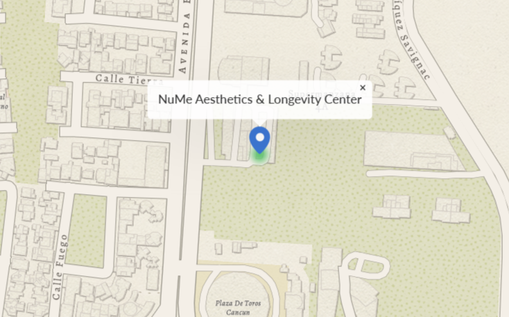 Mapa - ubicación de NuMe Aesthetics & Wellness Center en Cancún - abrir en Google Maps