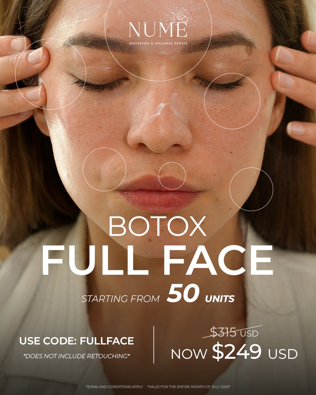 Promocion Botox rostro completo en NuMe Cancun